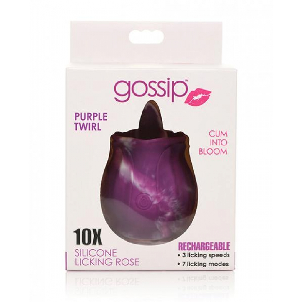 Curve Novelties Gossip Licking Rose - Purple Twirl - Tongues