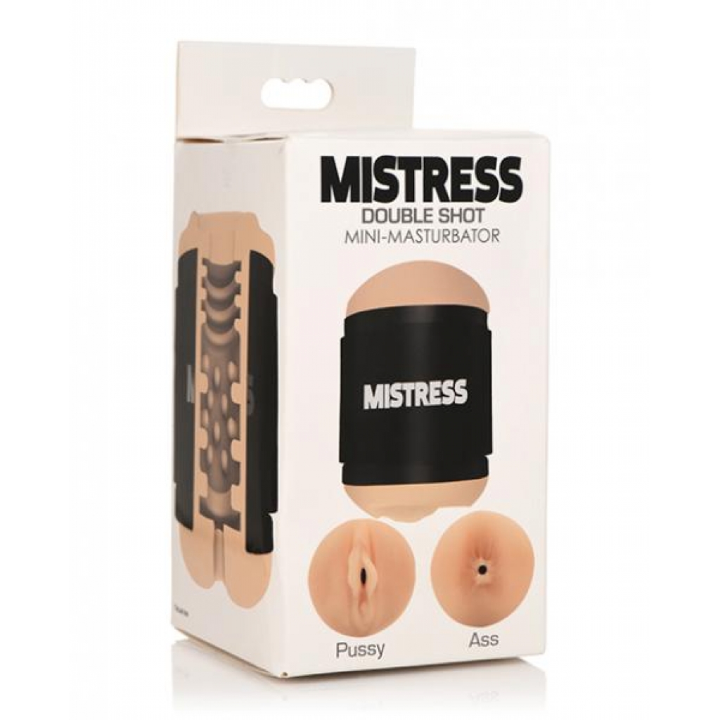 Curve Novelties Mistress Mini Double Stroker Pussy & Ass - Light - Pocket Pussies