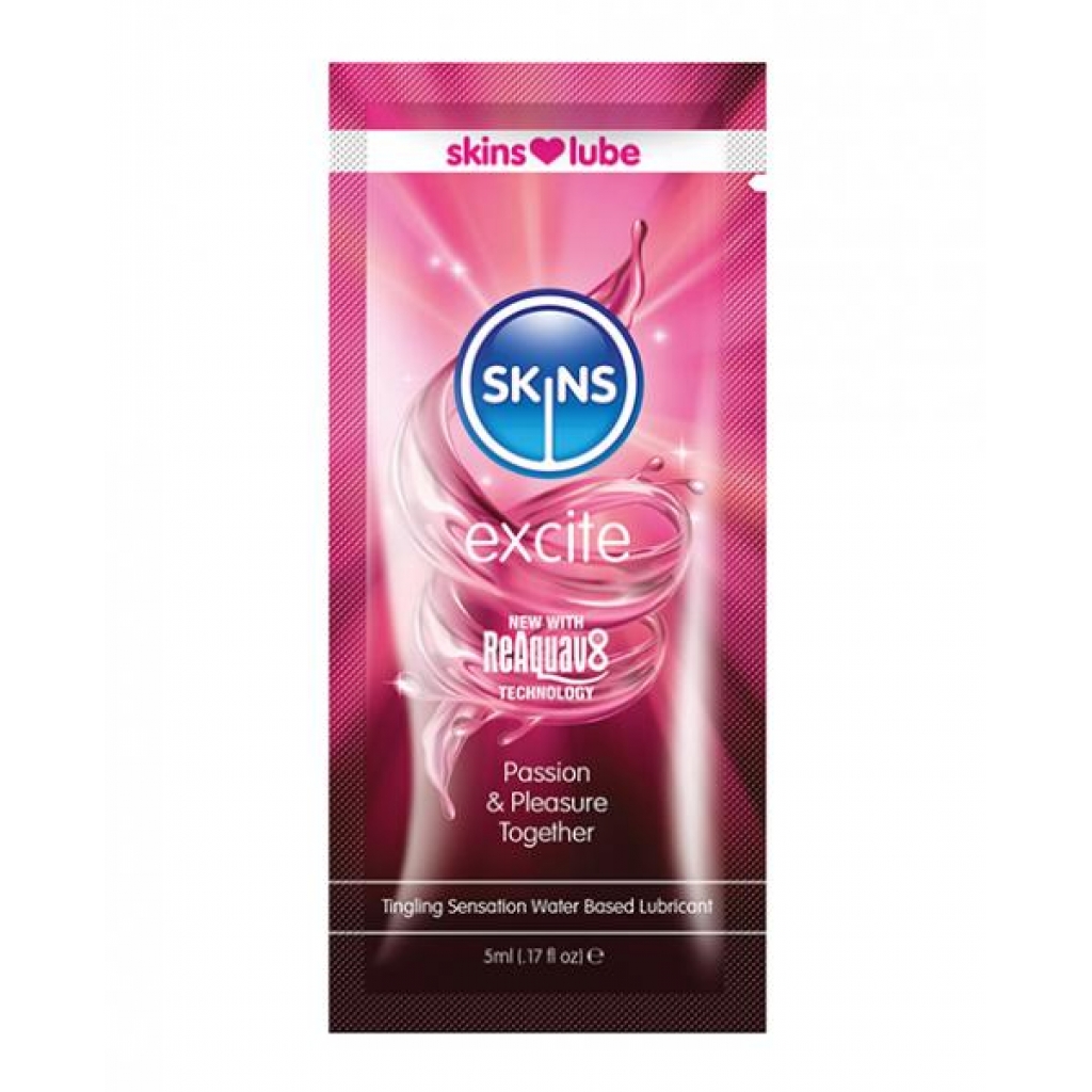 Skins Excite Water Based Lubricant - 5 Ml Foil - Lubricants