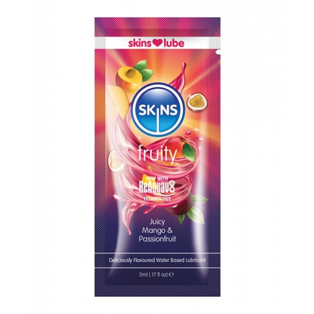 Skins Water Based Lubricant - 5 Ml Foil Mango & Passionfruit - Lubricants