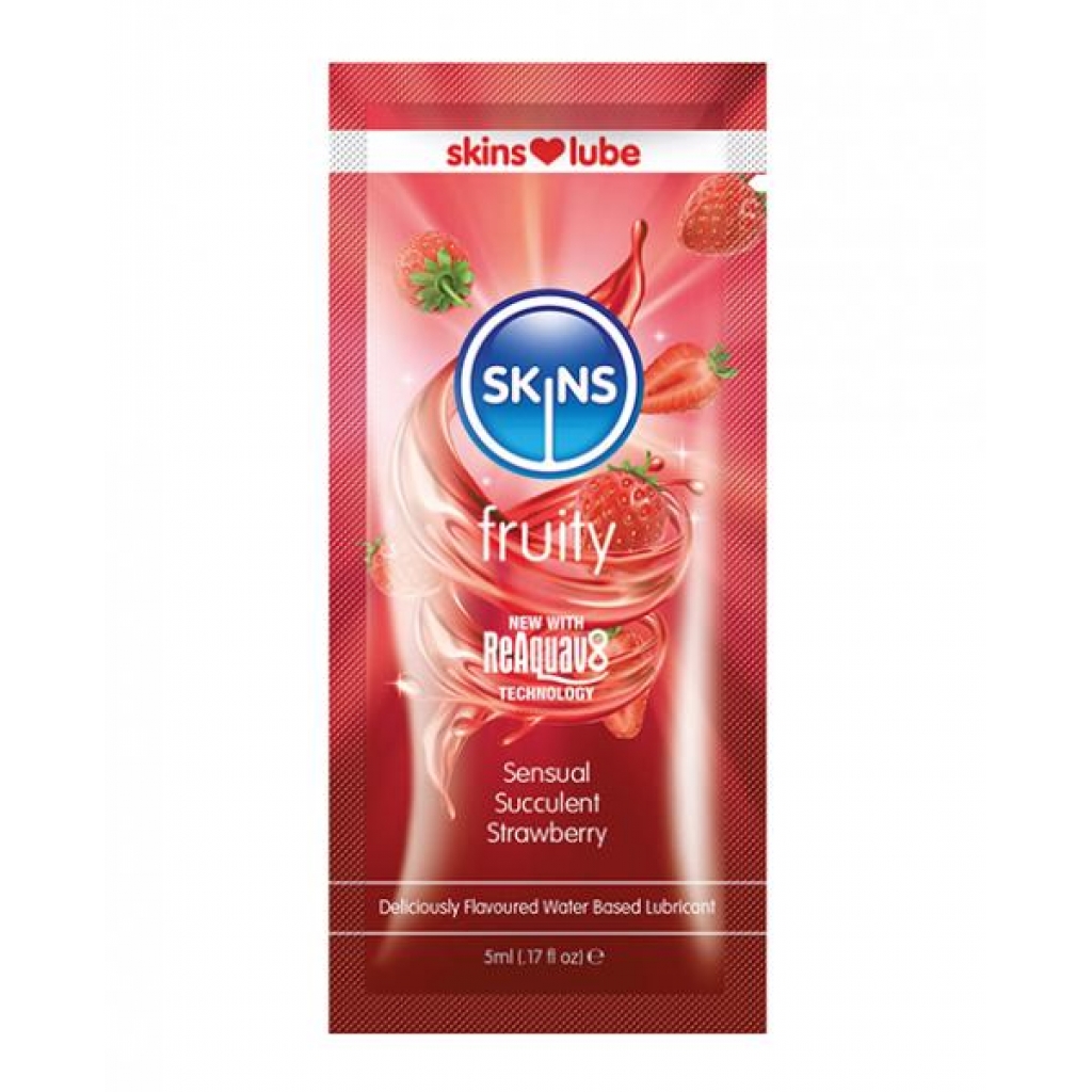 Skins Water Based Lubricant - 5 Ml Foil Strawberry - Lubricants