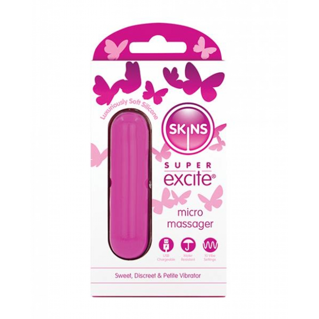 Skin Super Excited Petite Vibrator - Pink - Bullet Vibrators