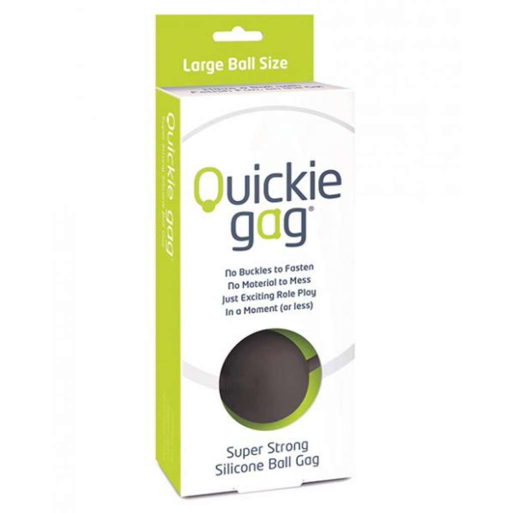 Quickie Ball Gag Large - Black - Ball Gags