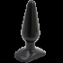 Medium Black Rubber Butt Plug for Intermediate Pleasure