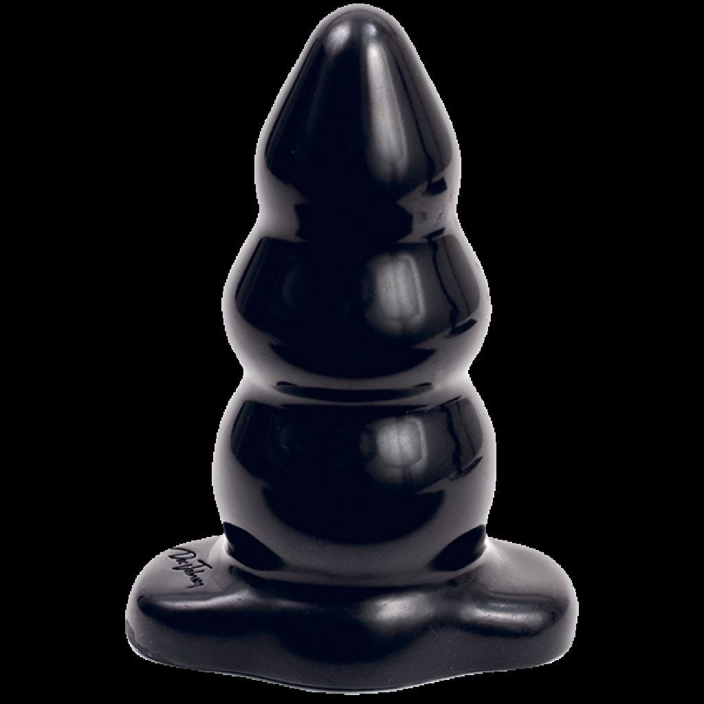 Triple ripple butt plug - large black - Anal Plugs