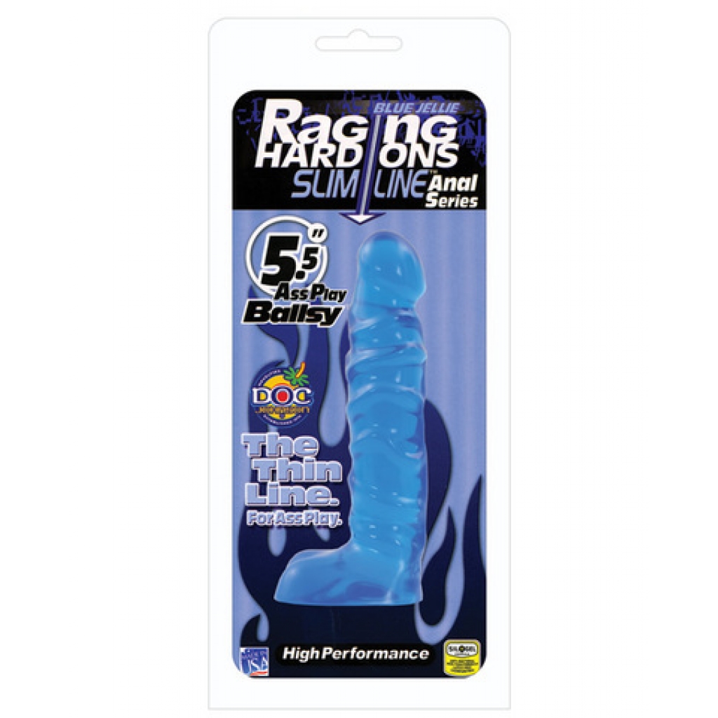 Raging Hard On 5.5 Blue Jelly - Realistic Dildos & Dongs