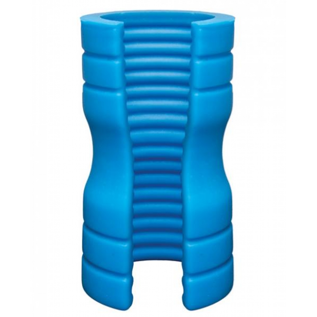 Optimale Truskyn Silicone Stroker Ribbed Blue - Masturbation Sleeves