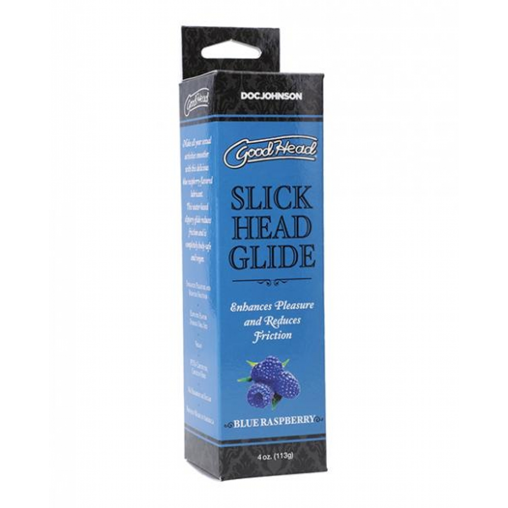 Goodhead Slick Head Glide - 4 Oz Blue Raspberry - Oral Sex