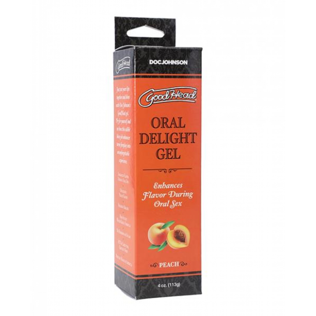 Goodhead Oral Delight Gel - 4 Oz Peach - Oral Sex