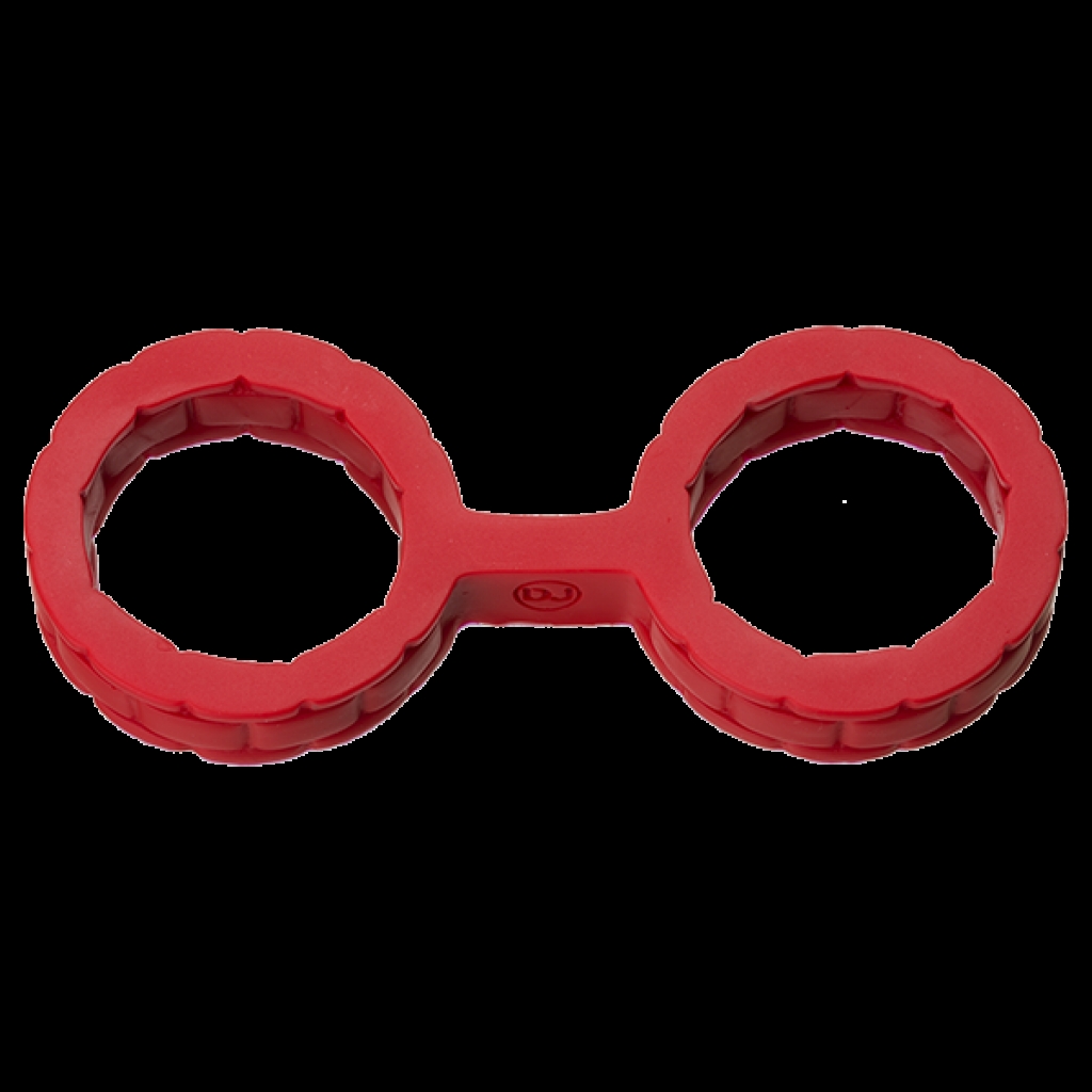 Japanese Bondage Silicone Cuffs Small Red - Handcuffs