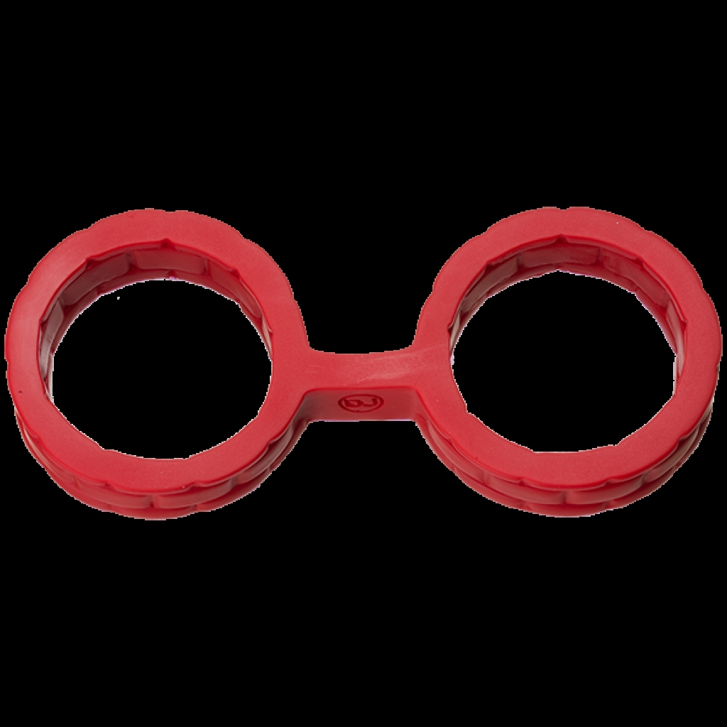 Japanese Bondage Silicone Cuffs Large Red