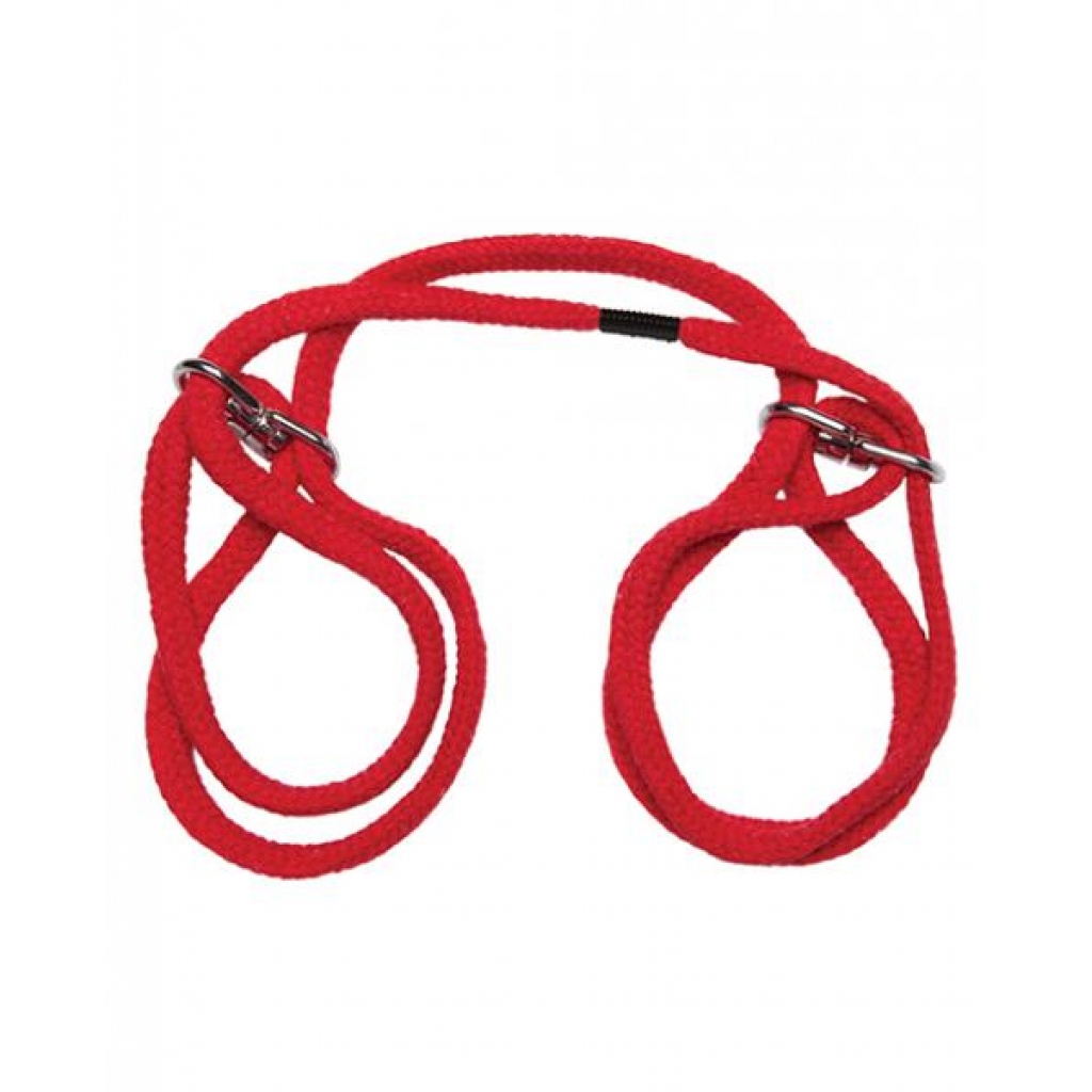 Japanese Style Bondage Wrist Or Ankle Cotton Rope Red - Handcuffs