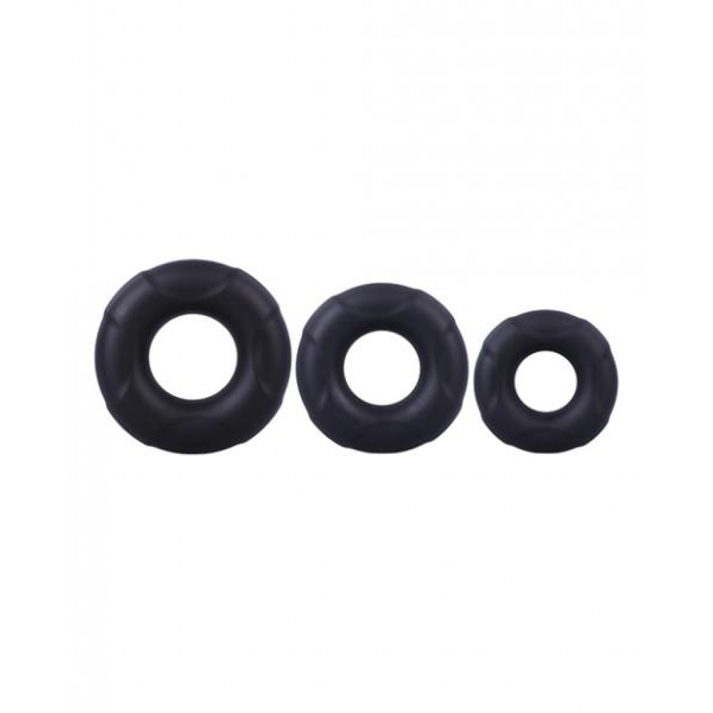 In A Bag C-ring Set - Black - Classic Penis Rings