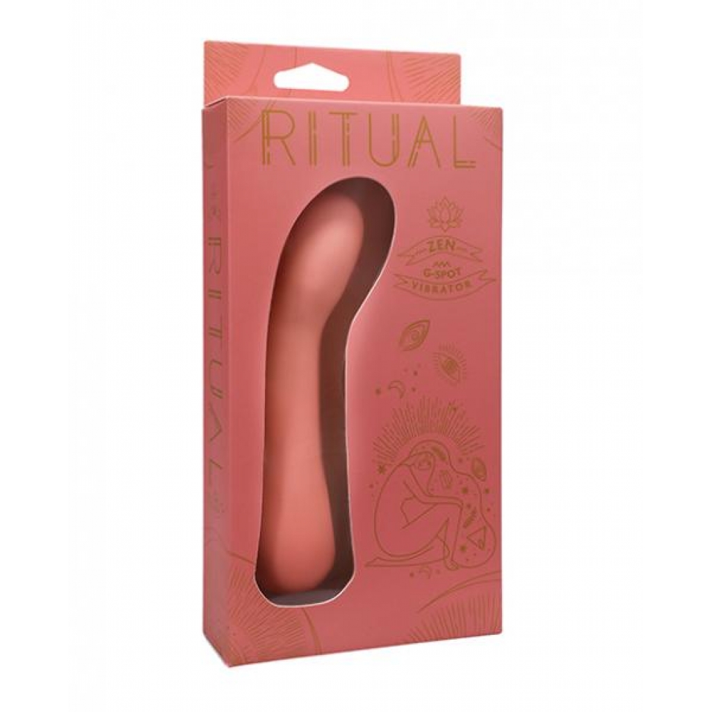 Ritual Zen Rechargeable Silicone G-spot Vibe - Coral - G-Spot Vibrators