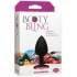 Booty Bling Small Black Plug Pink Stone - Anal Plugs