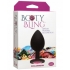 Booty Bling Large Butt Plug - Black Pink Stone