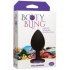 Booty Bling Large Black Plug Purple Stone - Anal Plugs