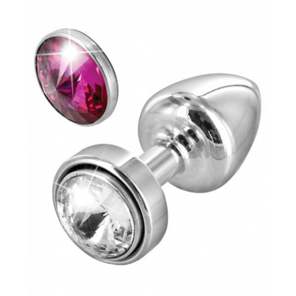 Bling Diogol Anni Butt Plug Magnetic Stone Clear Red - Anal Plugs