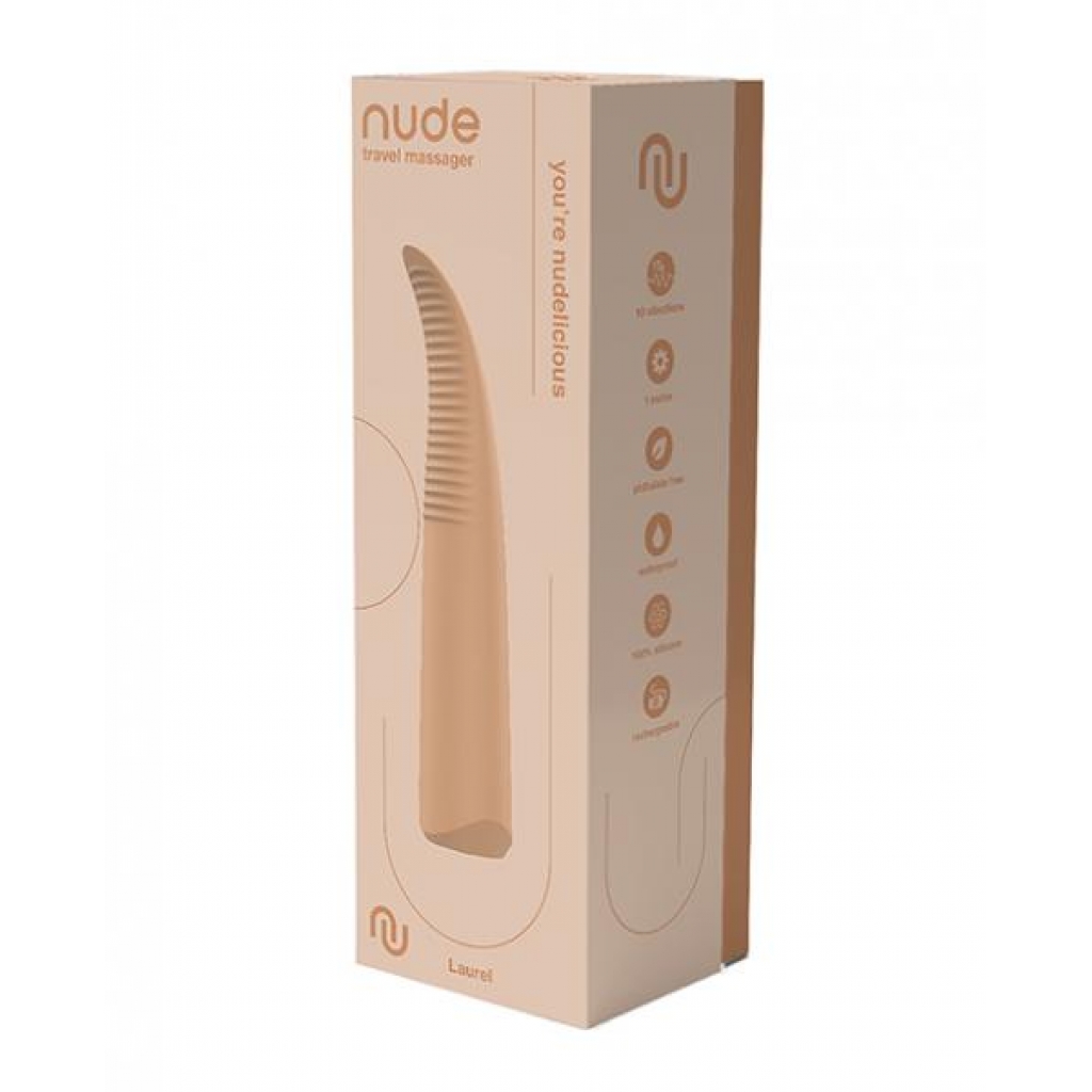 Nude Laurel Rechargeable Travel Massager - Tan - Modern Vibrators