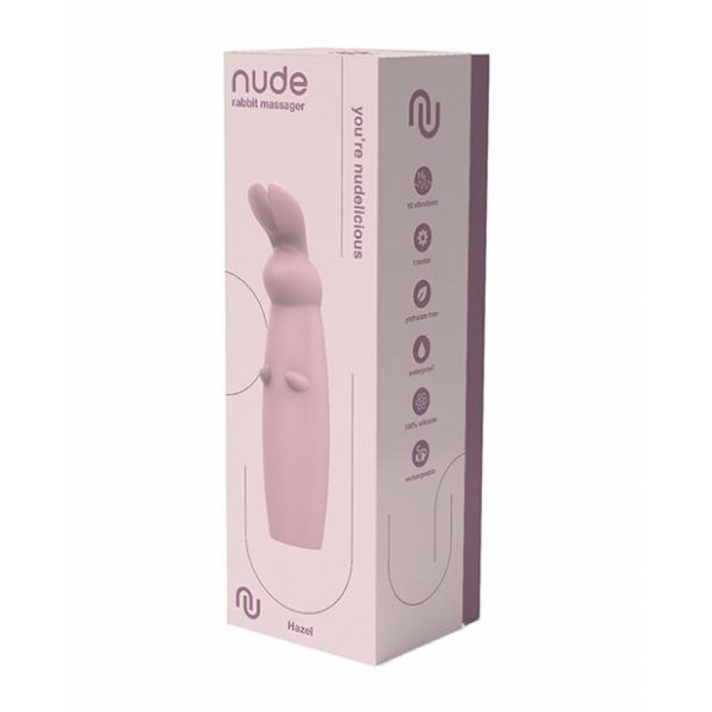 Nude Hazel Rechargeable Rabbit Massager - Pink - Palm Size Massagers