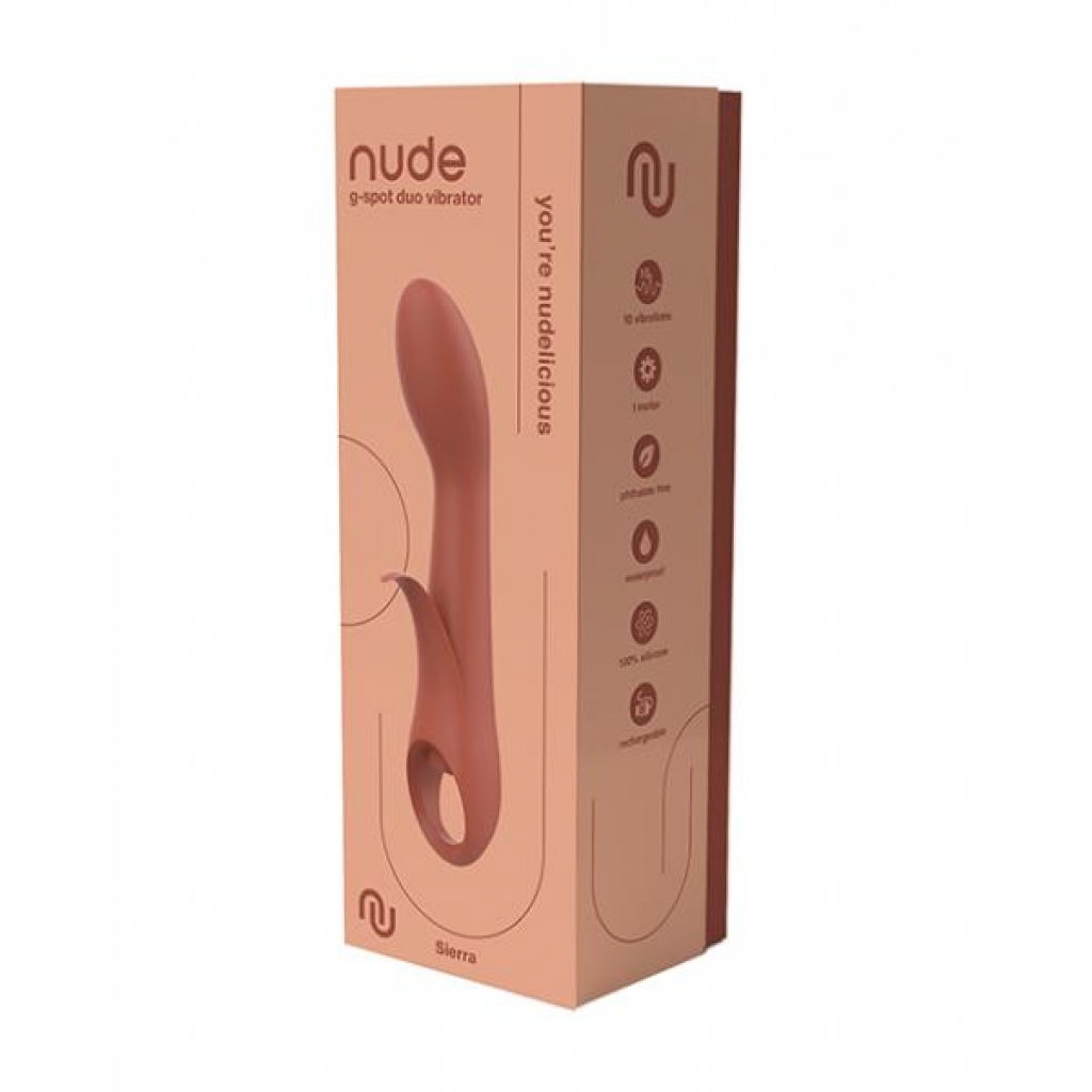 Nude Sierra Rechargeable G-spot Duo Vibrator - Peach - G-Spot Vibrators