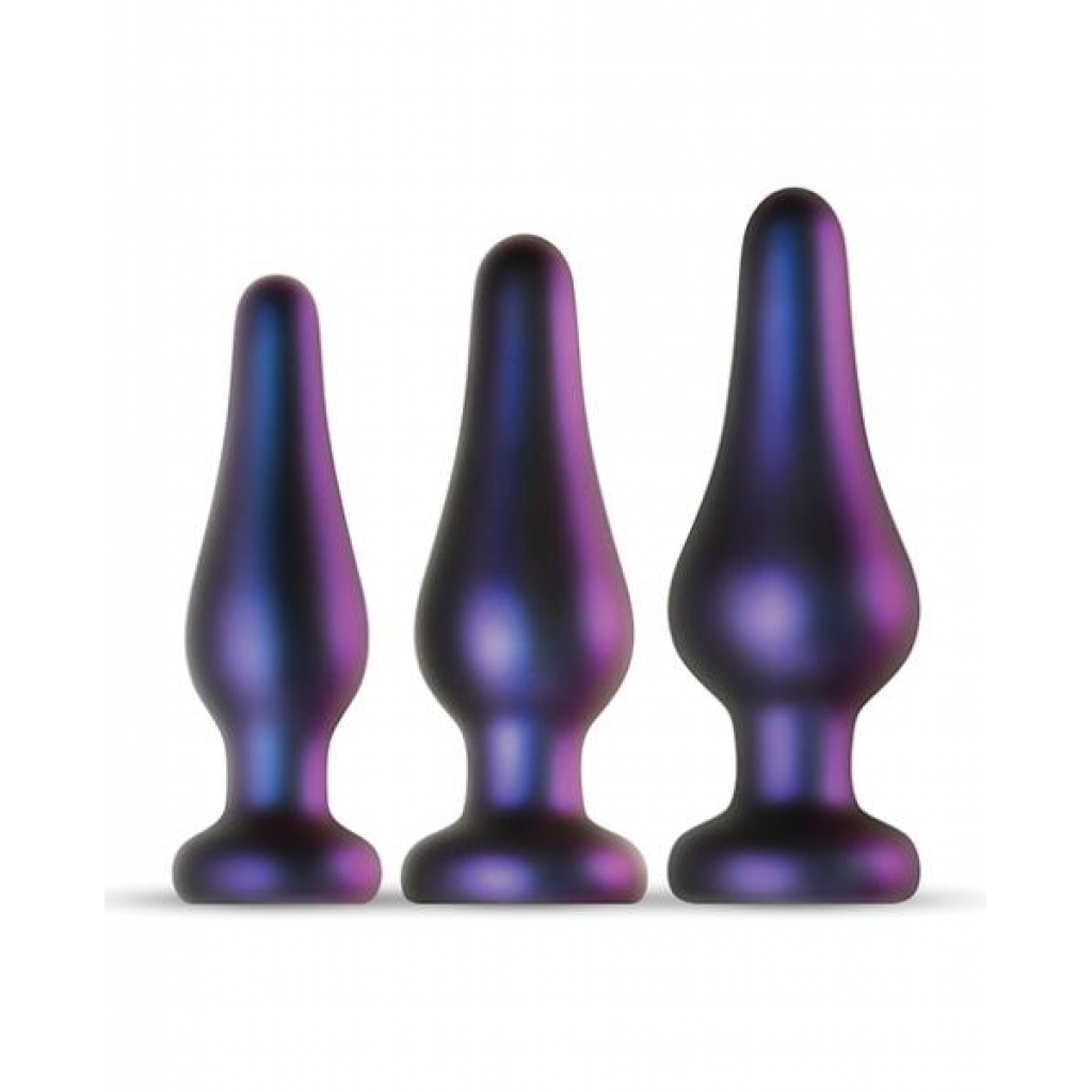 Hueman Comets Butt Plug Set Of 3 - Purple - Anal Trainer Kits