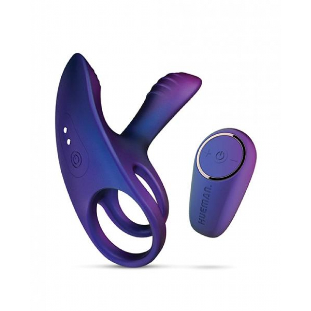 Hueman Infinity Ignite Vibrating Cock Ring - Purple - Couples Vibrating Penis Rings