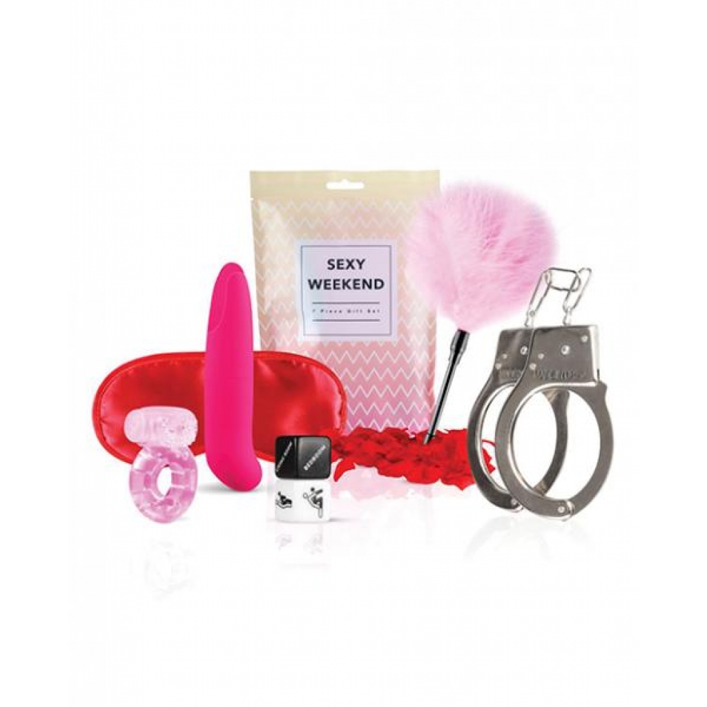 Loveboxxx Sexy Weekend 7 Pc Gift Set - Pink - BDSM Kits