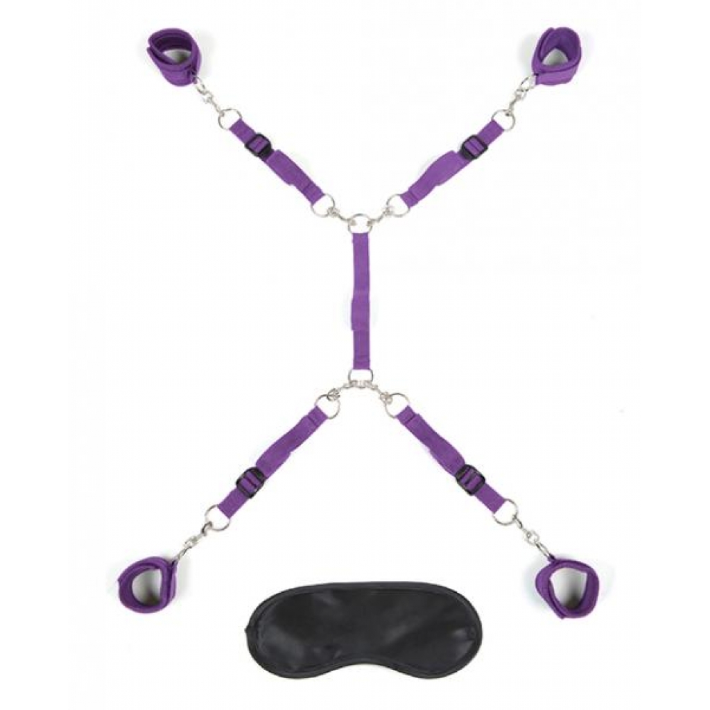 Lux Fetish Bed Spreader Purple - Spreader Bars