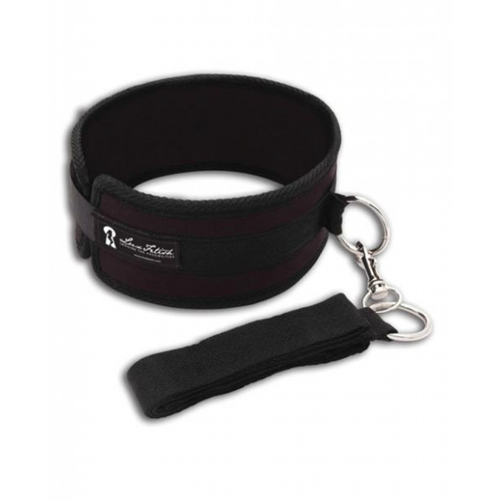 Lux Fetish Collar And Leash Set Black - Collars & Leashes