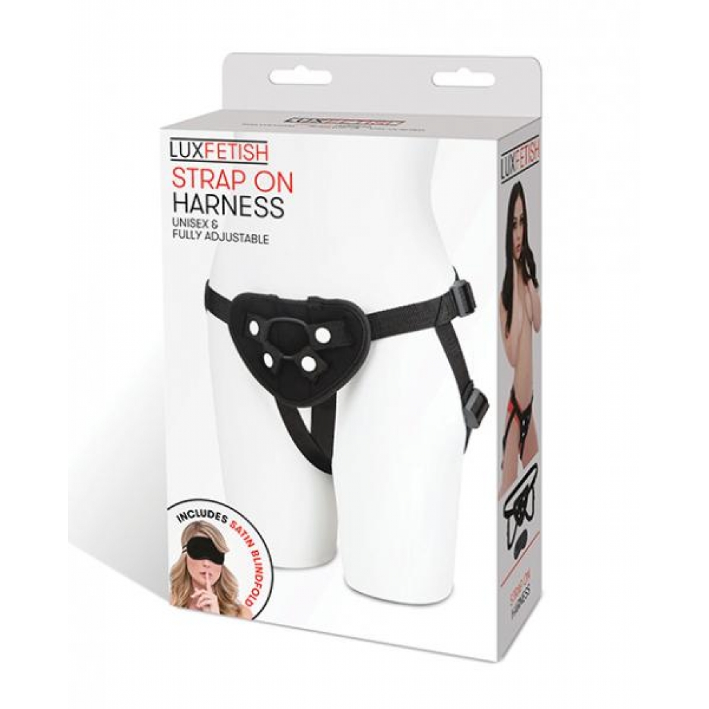 Lux Fetish Strap On Harness - Black Delight