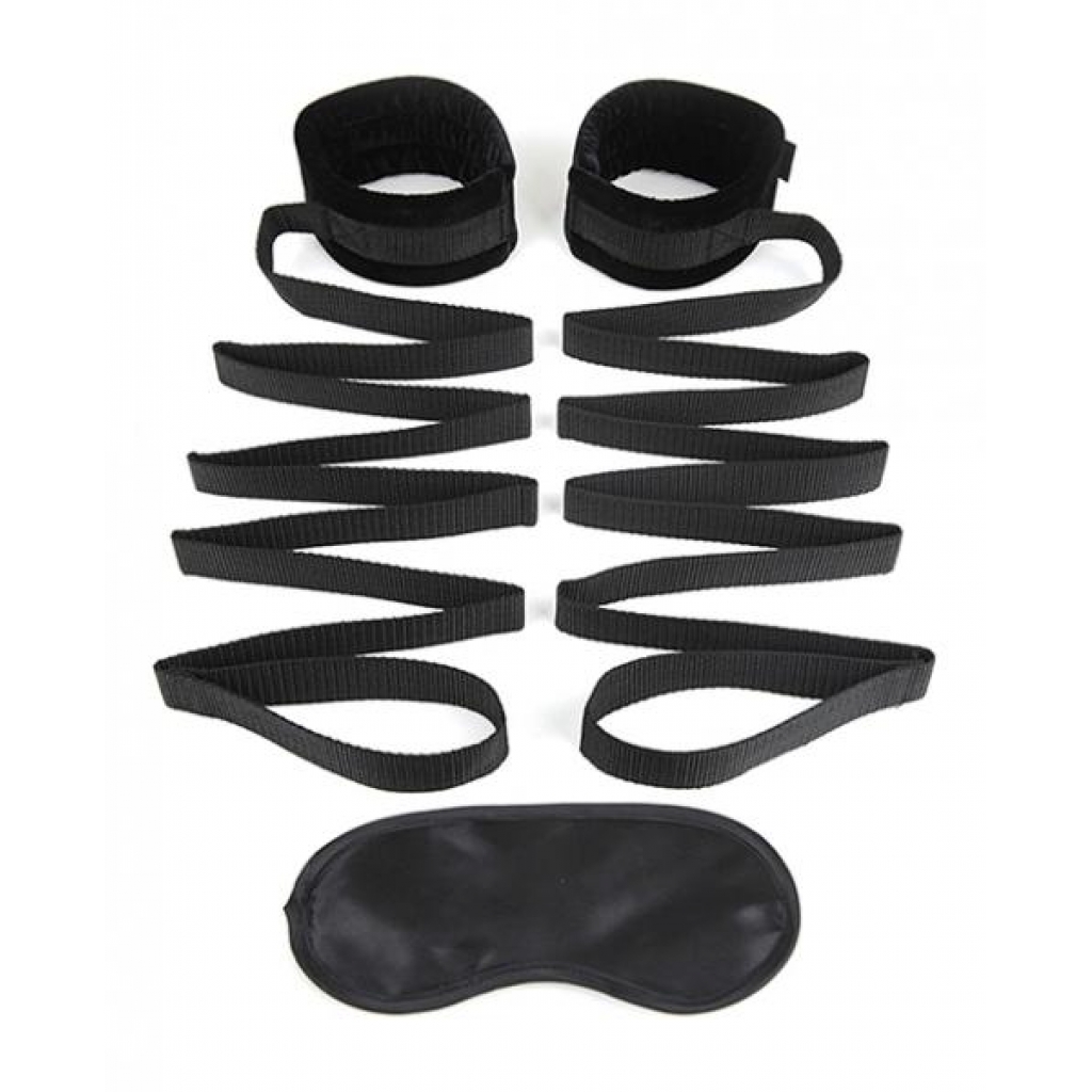 Lux Fetish Bondage Bed Strap Restraint System Set - Babydolls & Slips