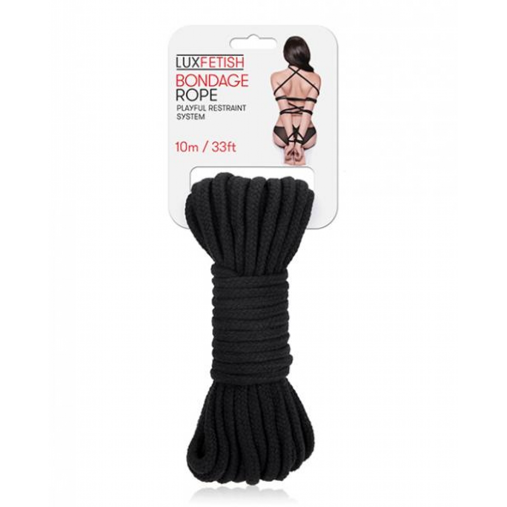 Lux Fetish Bondage Rope - 10m/33 Ft Black - Rope, Tape & Ties