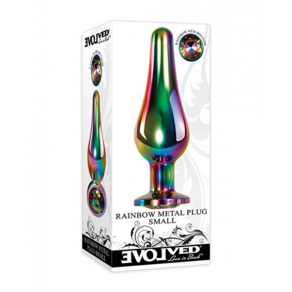 Evolved Rainbow Metal Plug - Small - Anal Plugs