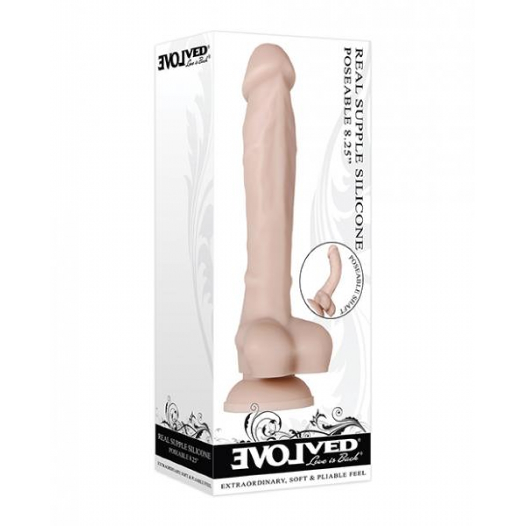 Evolved Real Supple Silicone Poseable 8.25” - Realistic Dildos & Dongs