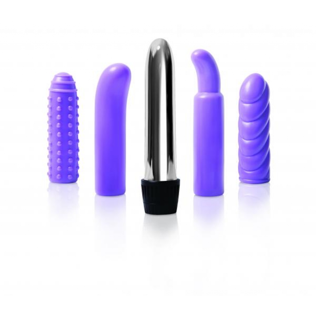 Evolved Multi Sleeve Vibrator Kit Purple - Kits & Sleeves