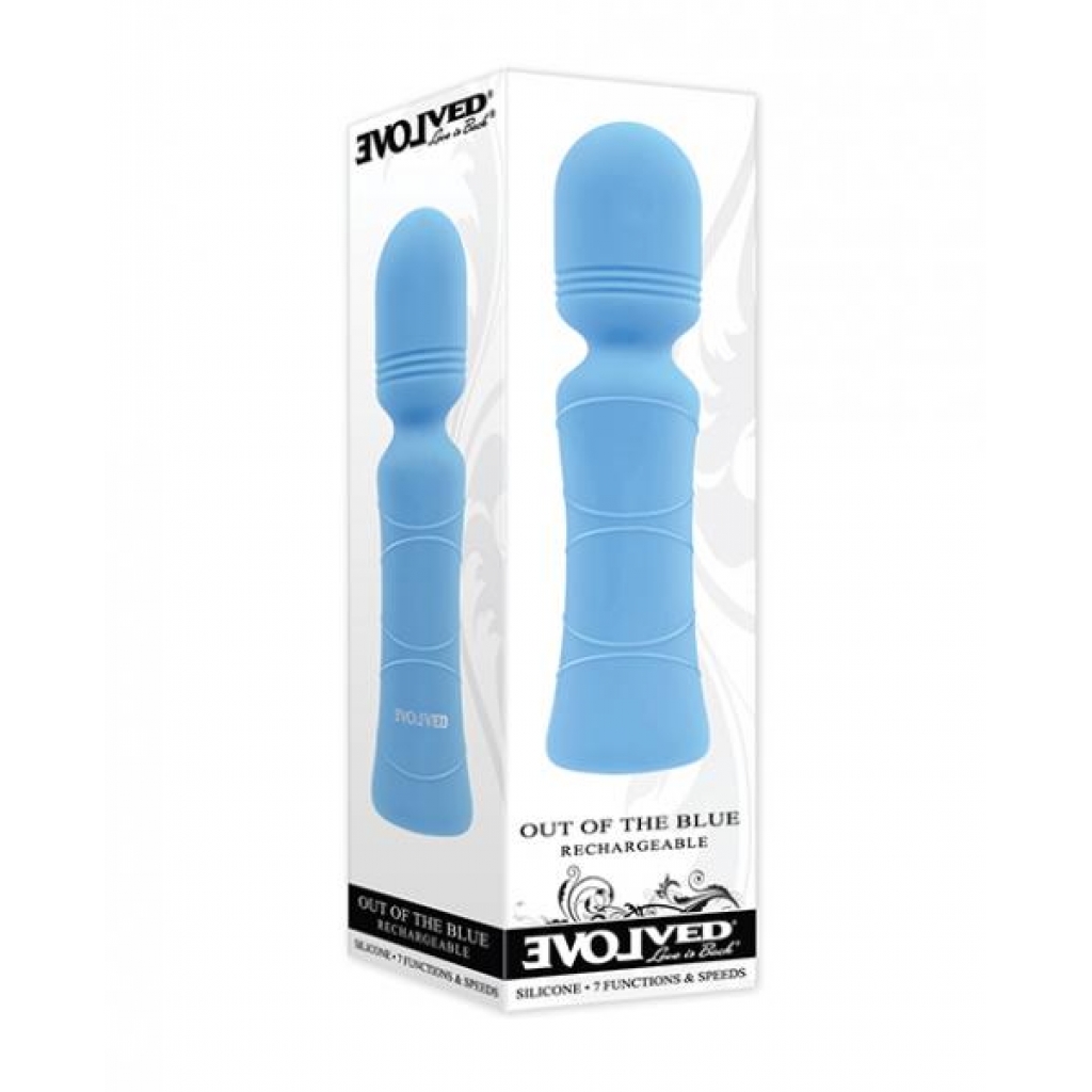 Evolved Out Of The Blue Vibrating Mini Wand - Blue - Body Massagers