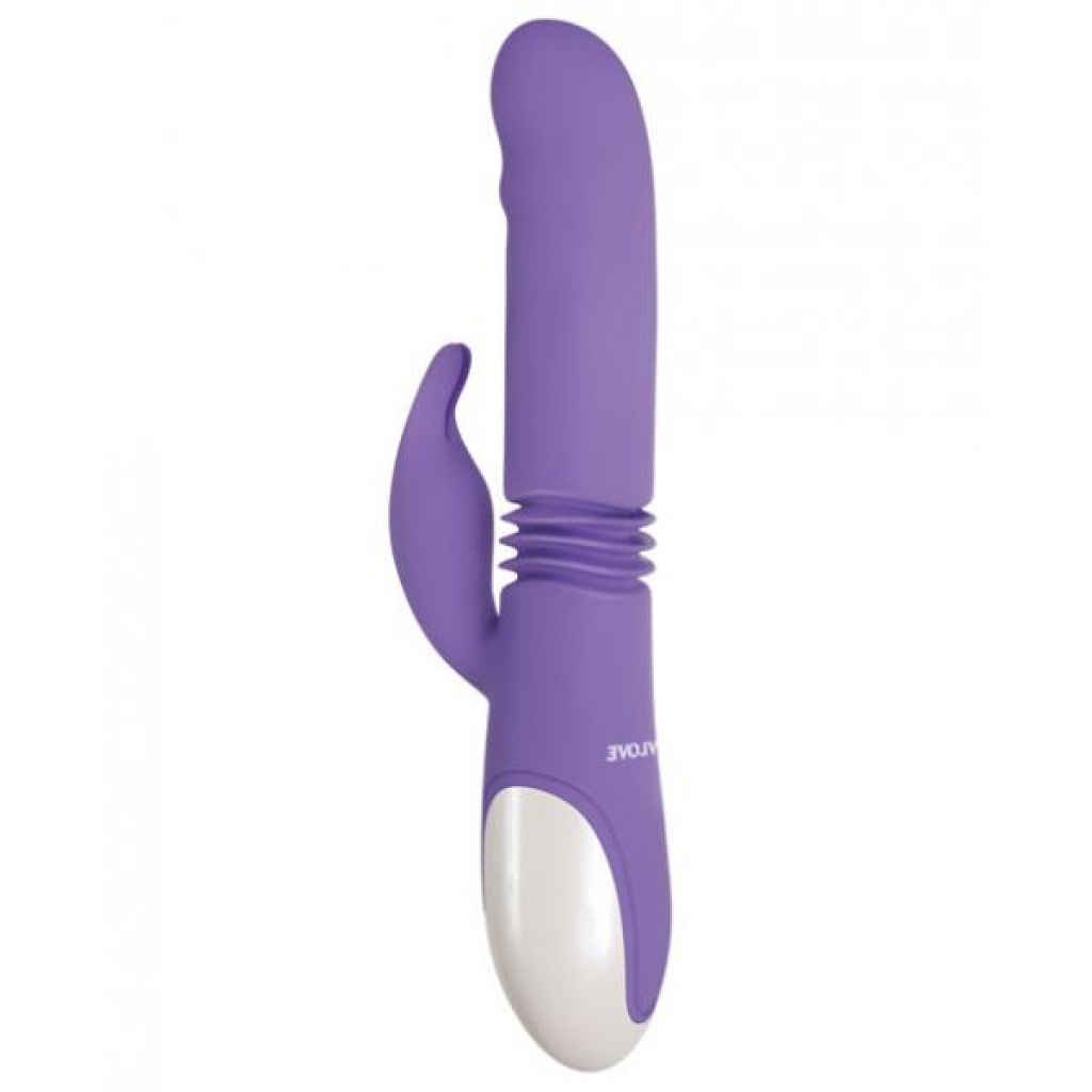 Thick & Thrust Bunny Dual Stimulating Purple Vibrator - Rabbit Vibrators