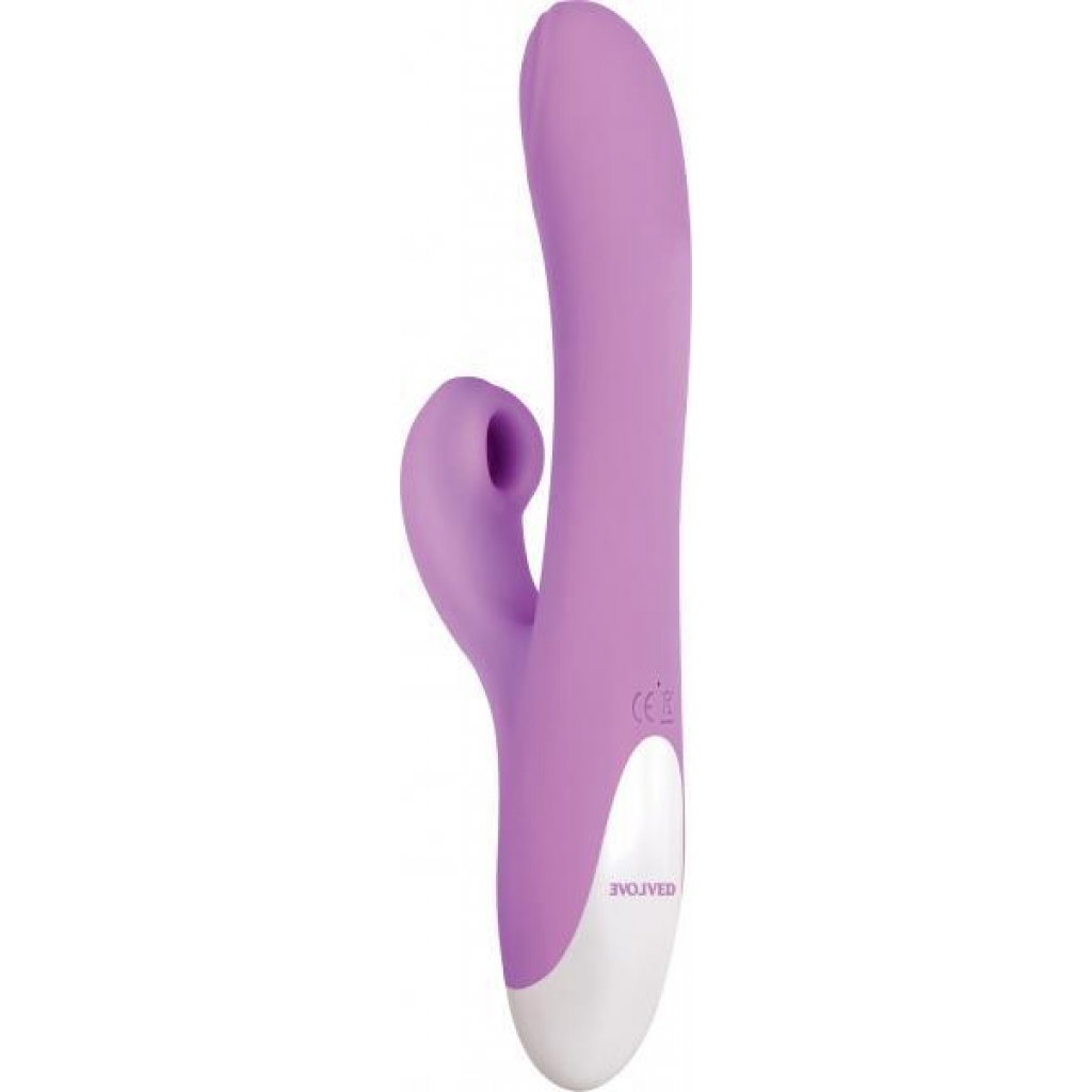 Rechargeable Super Sucker Purple Rabbit Vibrator - Rabbit Vibrators