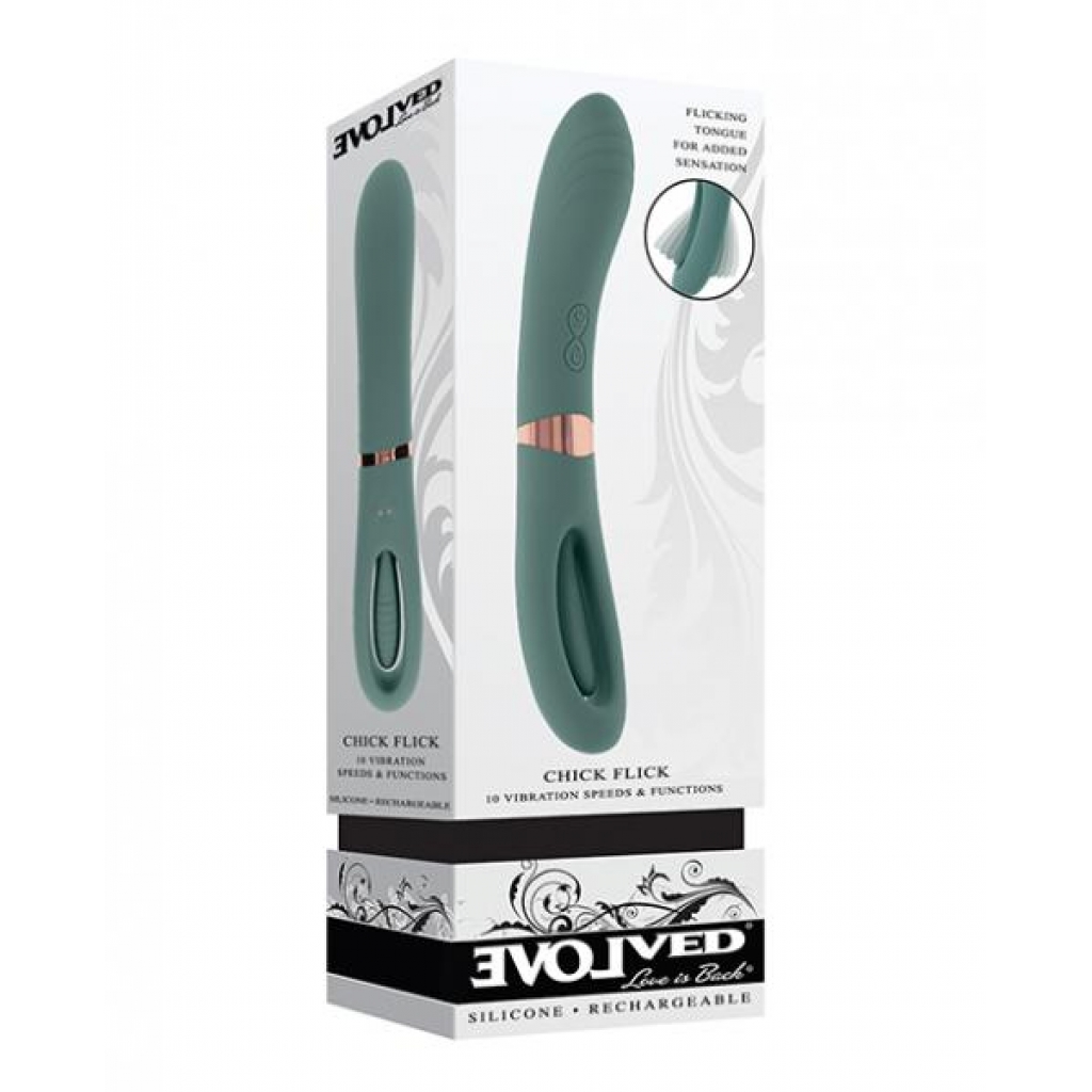 Evolved Chick Flick G-spot Vibrator - Teal - G-Spot Vibrators