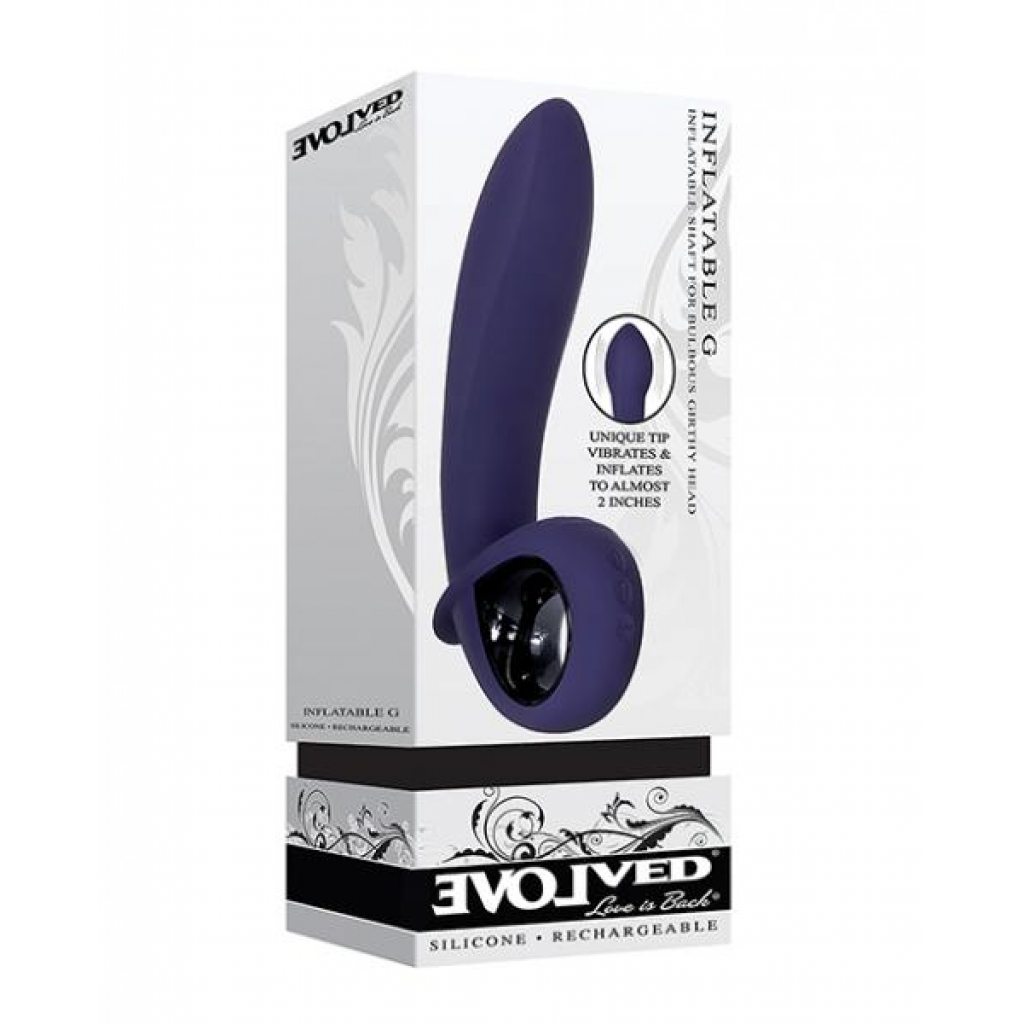 Evolved Inflatable G Rechargeable Vibrator - Purple - G-Spot Vibrators