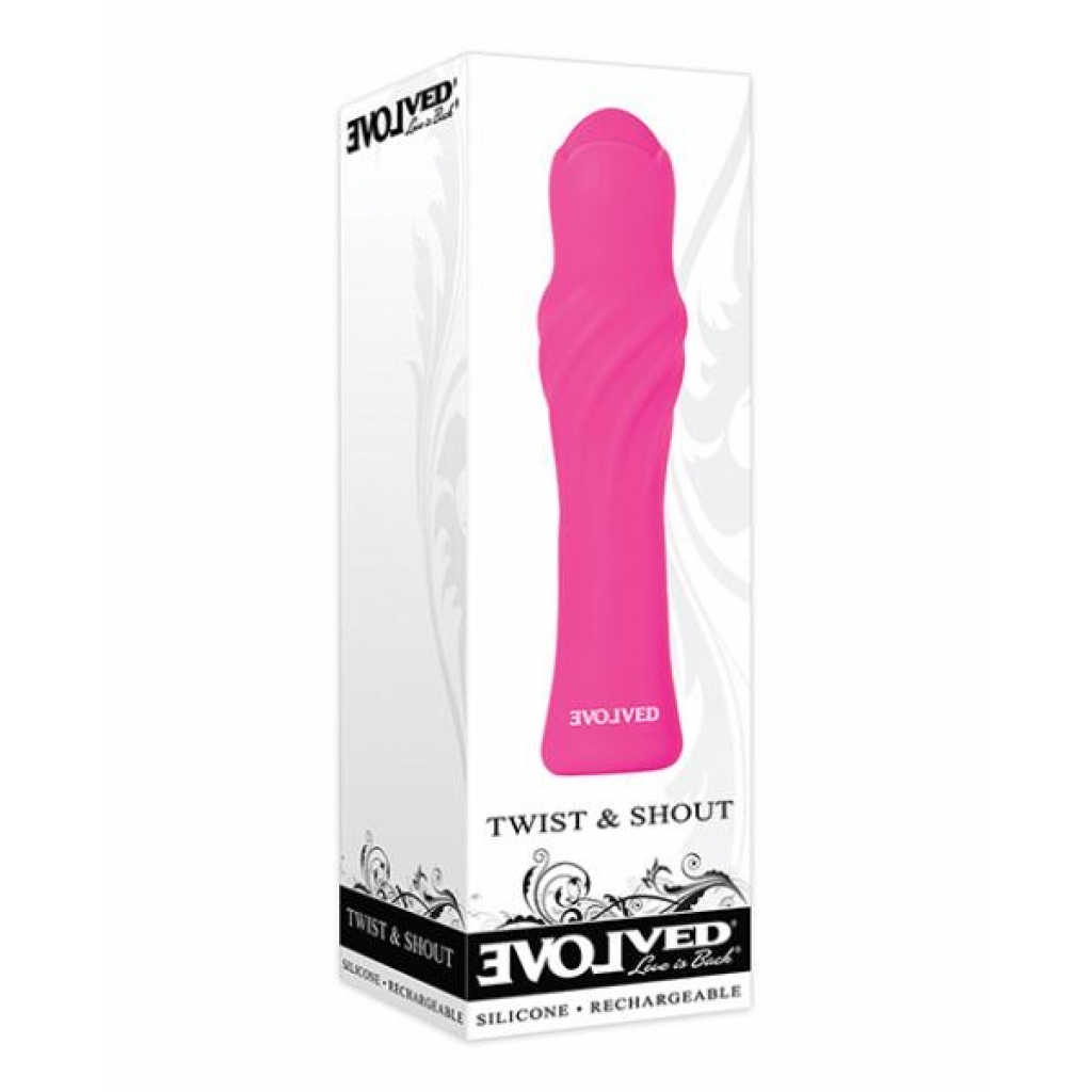 Evolved Twist & Shout Rechargeable Bullet - Pink - Traditional