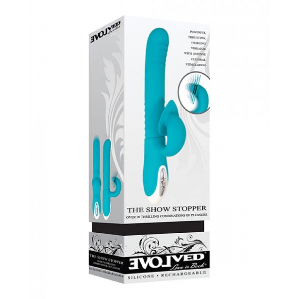 Evolved The Show Stopper - Teal - Rabbit Vibrators