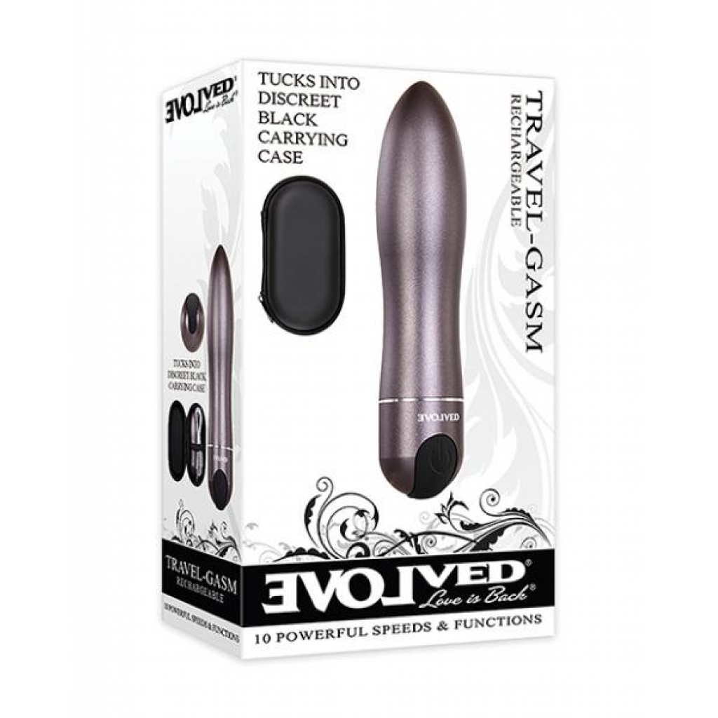 Evolved Travel Gasm Bullet - Grey - Bullet Vibrators