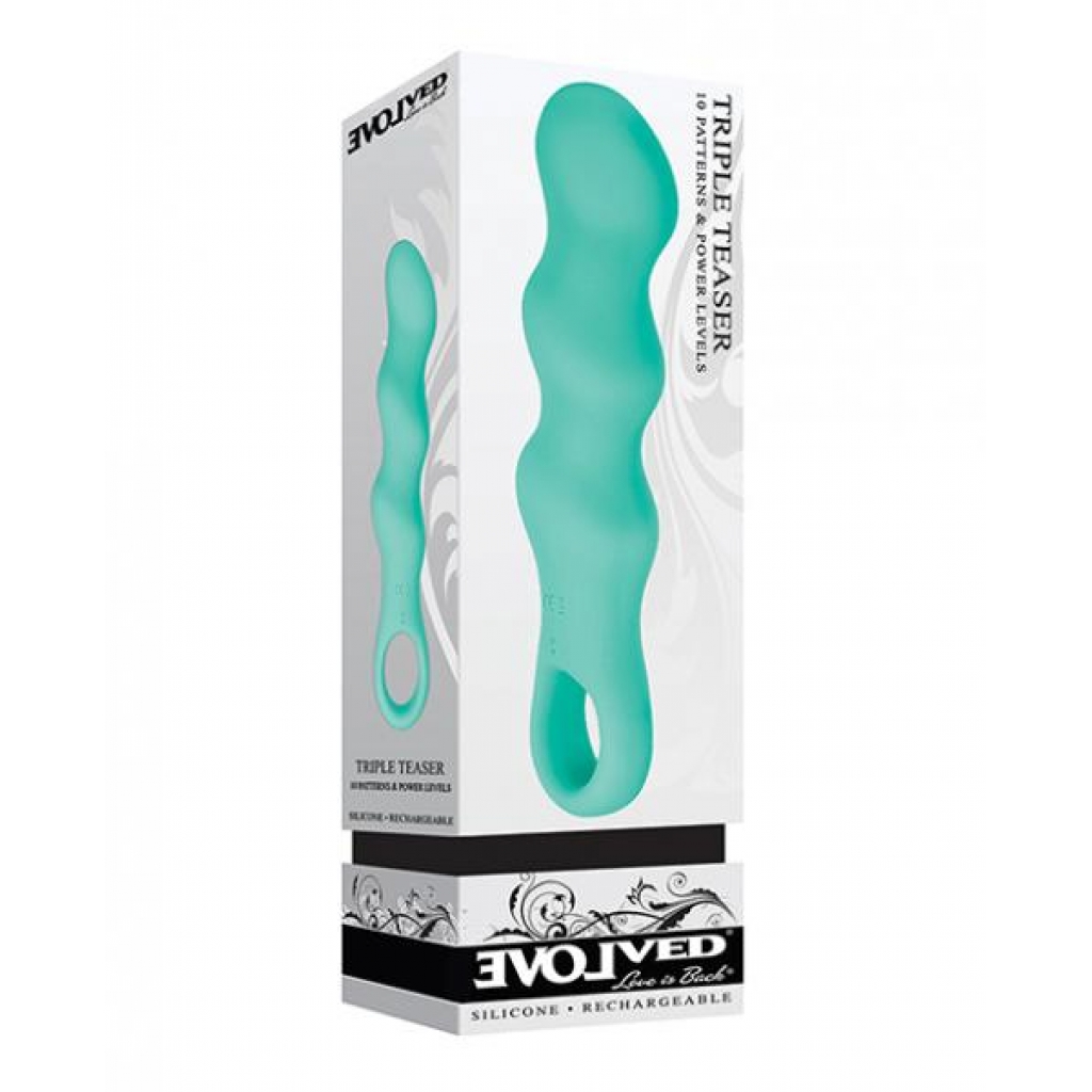 Evolved Triple Teaser - Teal - Modern Vibrators