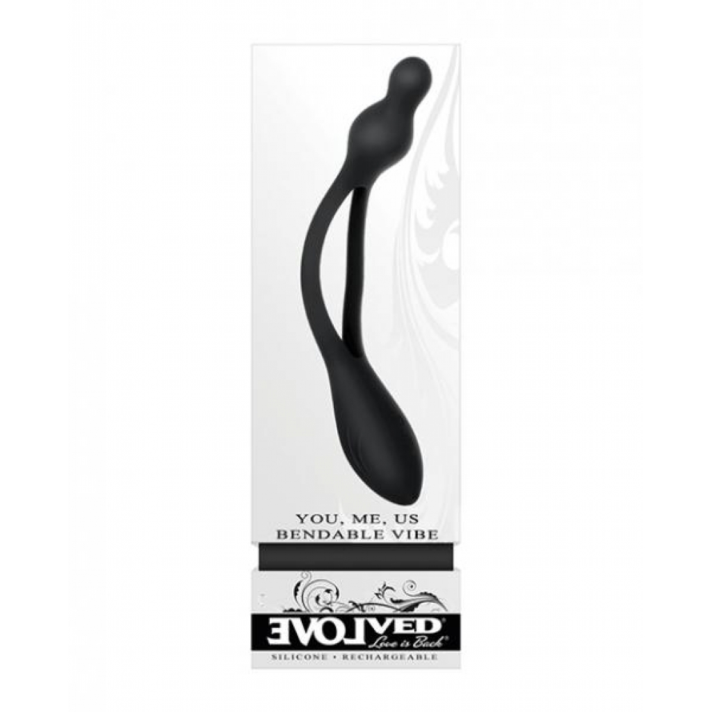 Evolved You Me Us Bendable Vibe - Black - Modern Vibrators