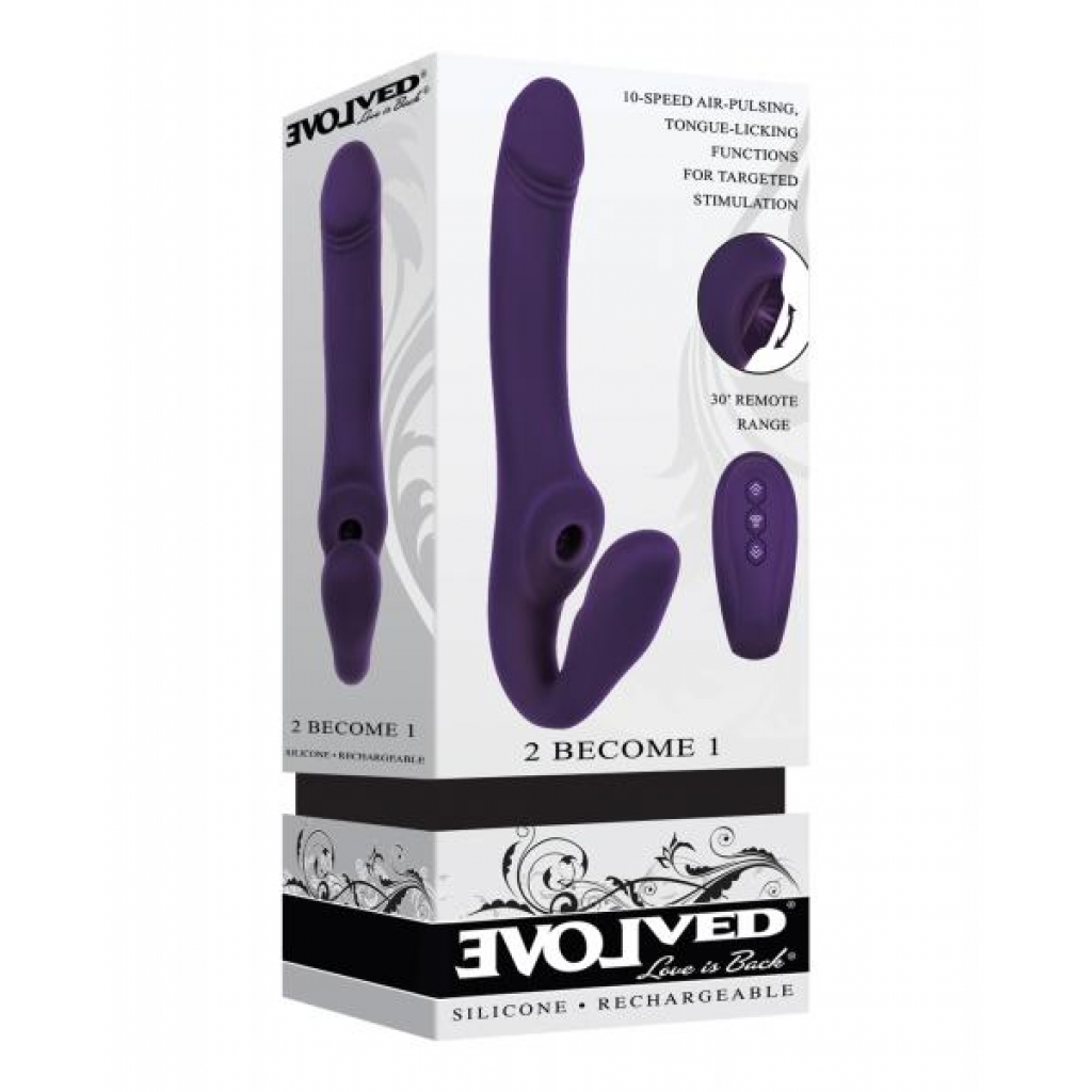 Evolved 2 Become 1 Strapless Strap On - Purple - Strapless Strap-ons