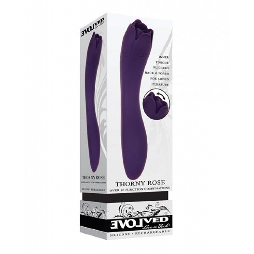 Evolved Thorny Rose Dual End Massager - Purple - Clit Cuddlers