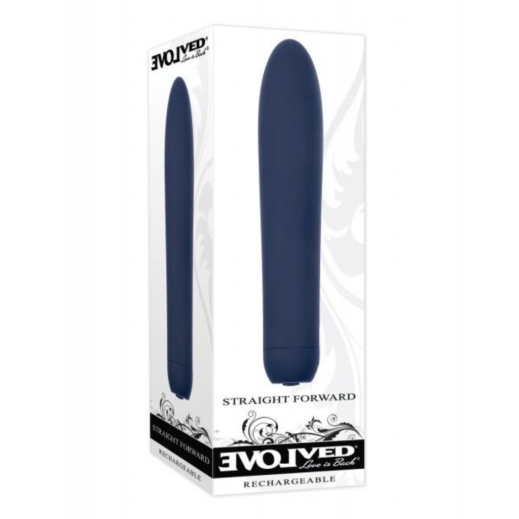 Evolved Straight Forward Vibrator - Blue - Traditional