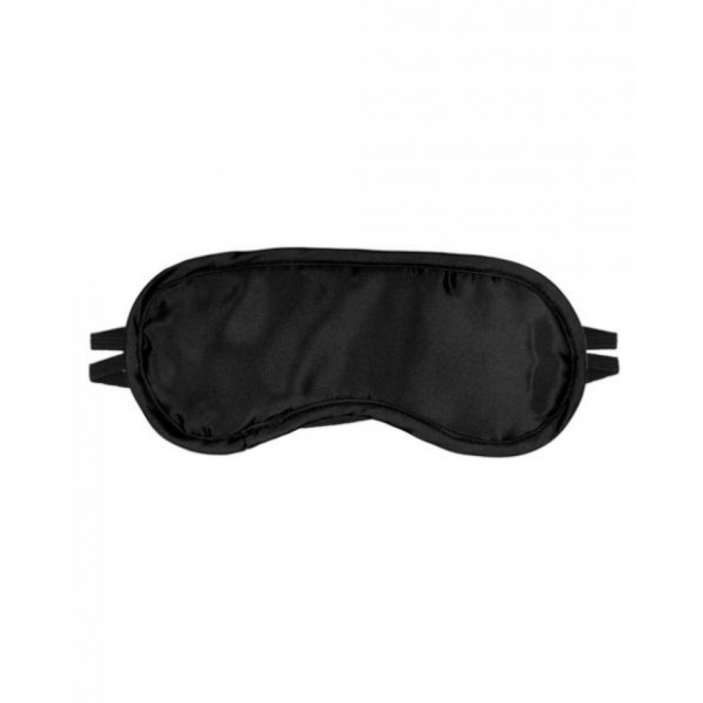 Satin Blindfold 2 Strap Black - Blindfolds